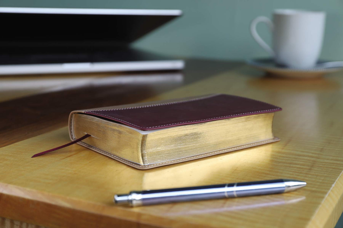 Amplified Holy Bible, Compact, Leathersoft, Tan/Burgundy: Ca