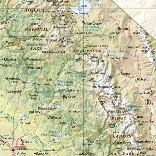 National Geographic California Wall Map - Laminated (33.5 x 40.5 in) (National Geographic Reference Map)