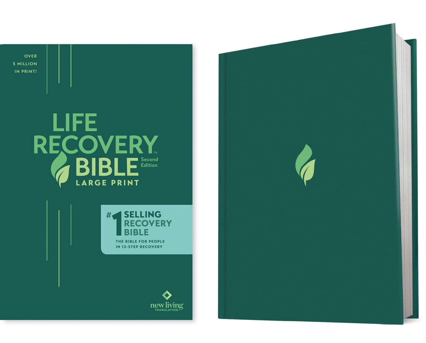 NLT Life Recovery Bible, Second Edition, Large Print (Hardcover): Addiction Bible Tied to 12 Steps of Recovery for Help with Drugs, Alcohol, Personal Struggles - With Meeting Guide