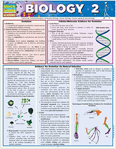 Biology 2 QuickStudy Laminated Reference Guide (QuickStudy Academic)