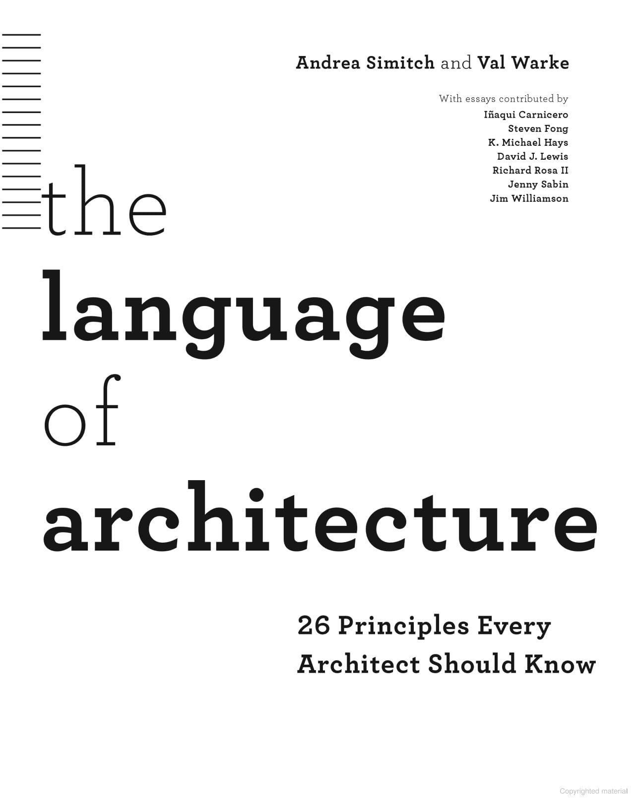 The Language of Architecture: 26 Principles Every Architect Should Know