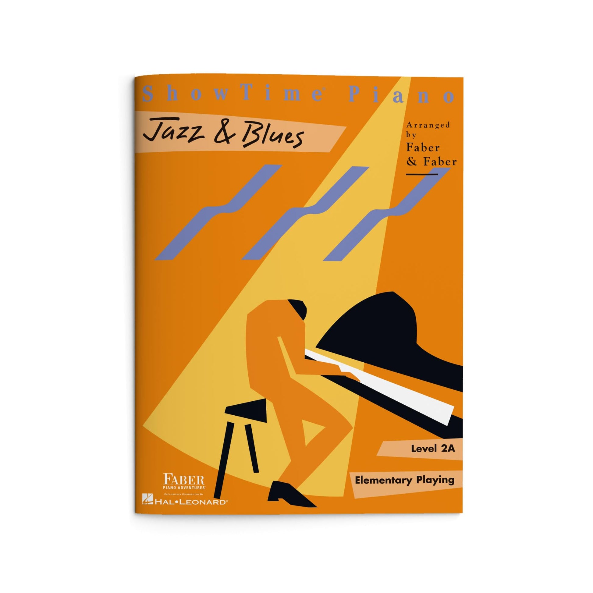 ShowTime Piano: Jazz & Blues - Level 2A  Beginner Jazz Blues Piano Sheet Music Book  Easy Piano Songbook for Kids and Students  Faber Piano Book with Fun Rhythmic Music Practice for Young Pianists
