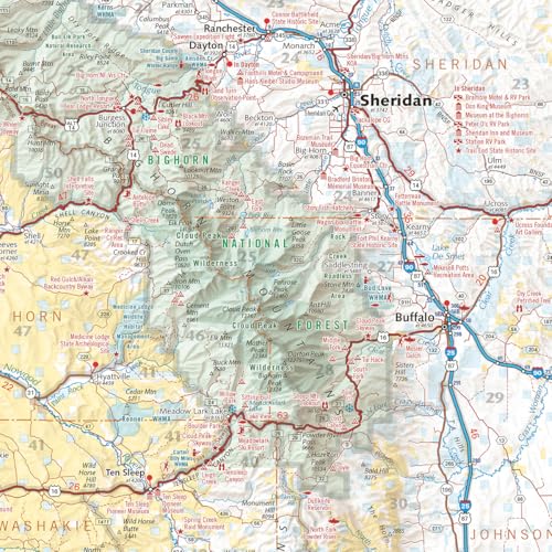 Wyoming, The Cowboy State, Recreation Map - 2025 Edition (Benchmark)