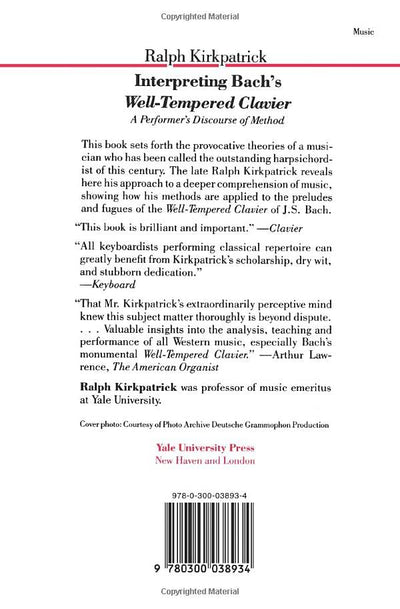 Interpreting Bach's Well-Tempered Clavier: A Performer`s Discourse of Method