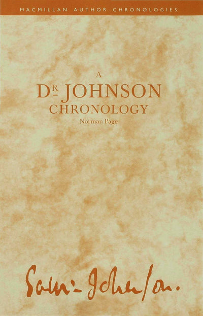 A Dr Johnson Chronology (Author Chronologies Series)