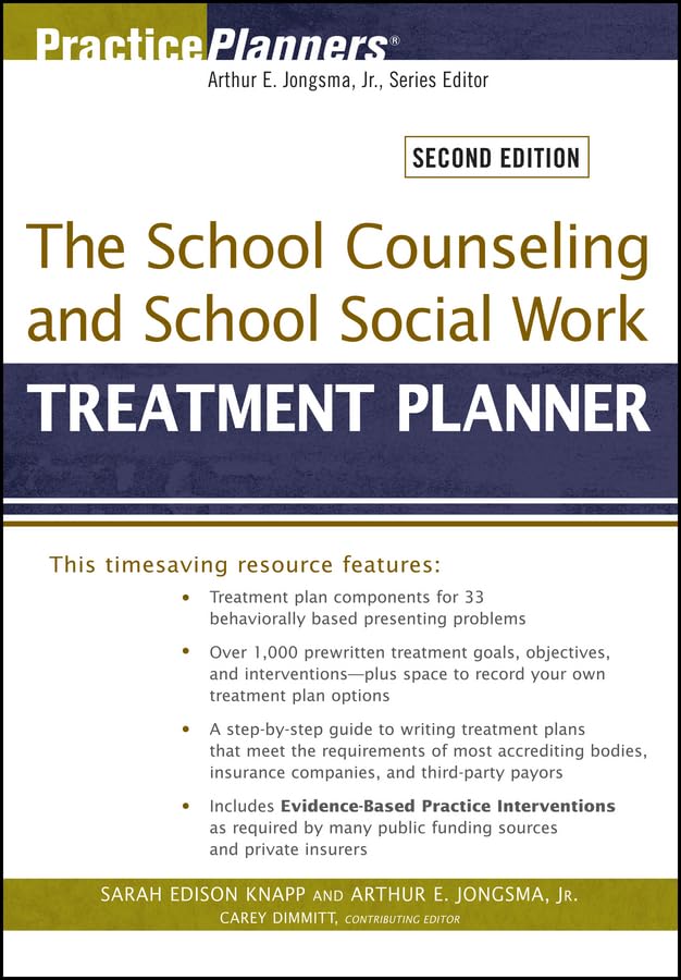 The School Counseling and School Social Work Treatment Planner