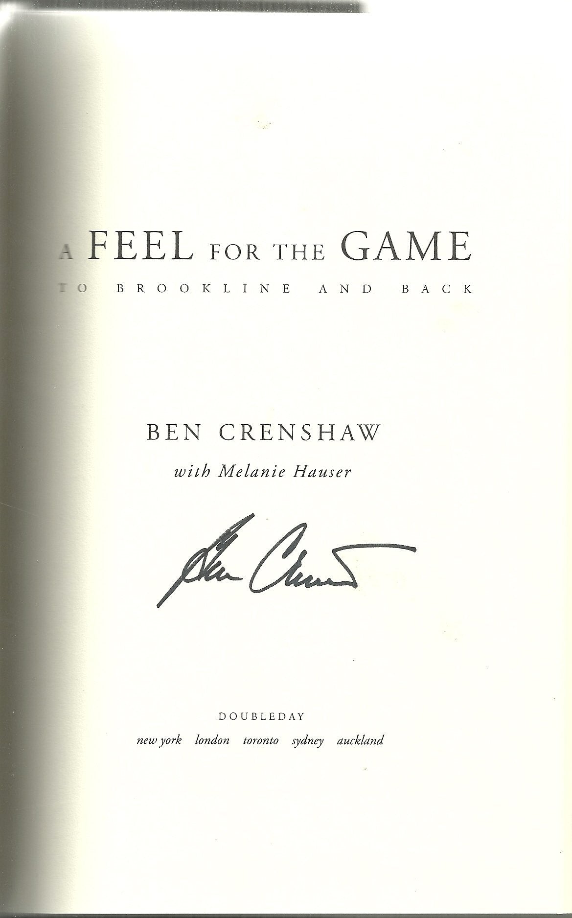 A Feel for the Game: To Brookline and Back