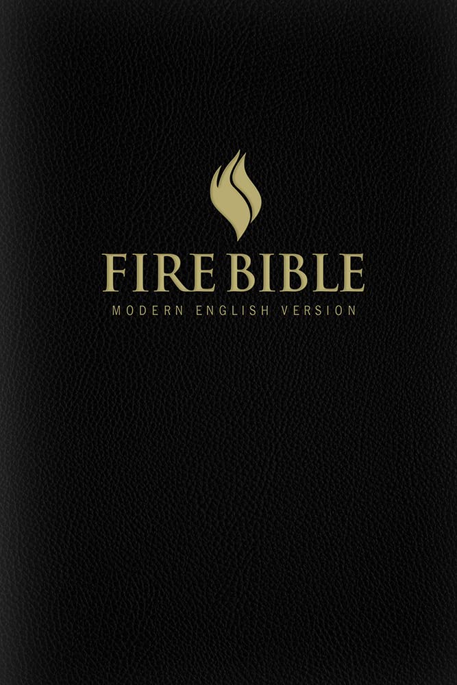 MEV Fire Bible: Black Bonded Leather - Modern English Version