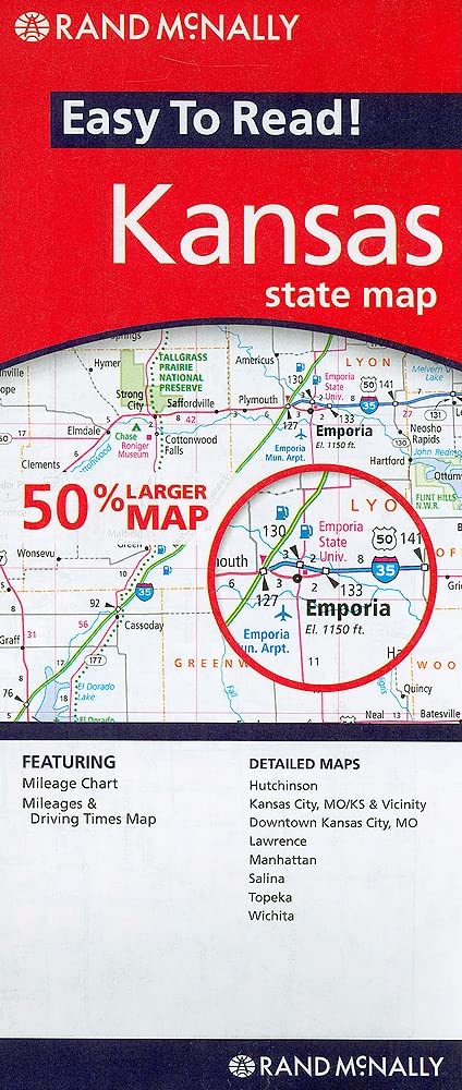 Easy To Read: Kansas State Map