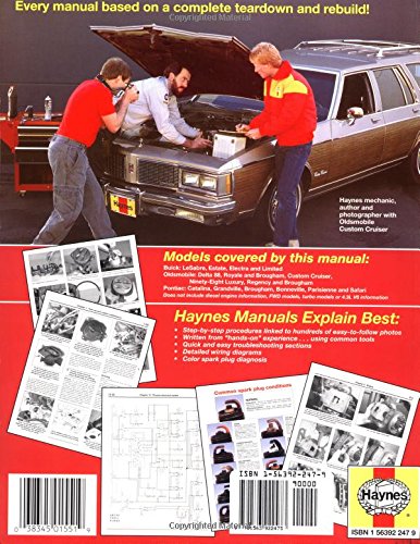 Buick, Oldsmobile & Pontiac full-size RWD models (70-90) Haynes Repair Manual (Does not include information specific to diesel engine, front-wheel ... 4.3L V6 information.) (Haynes Repair Manuals)