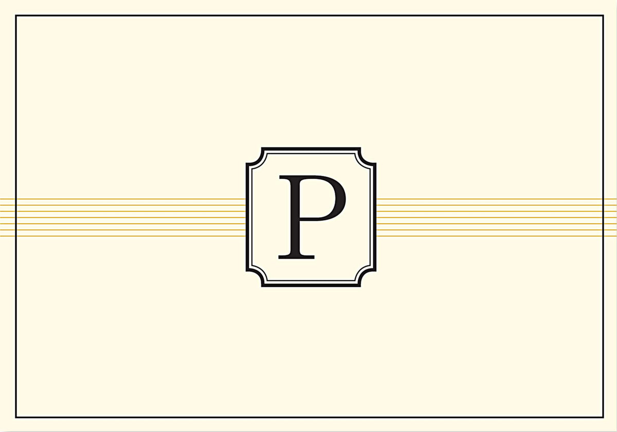 Monogram Note Cards: P (Stationery, Boxed Cards)
