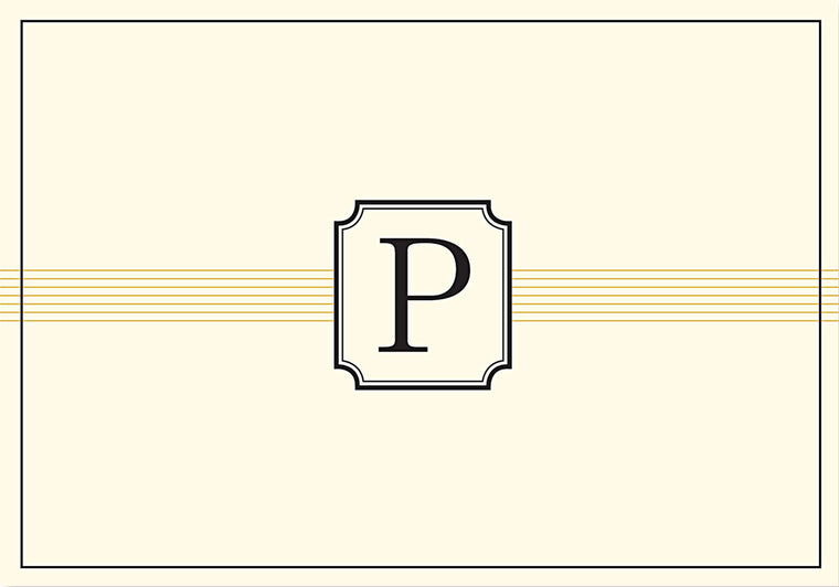Monogram Note Cards: P (Stationery, Boxed Cards)
