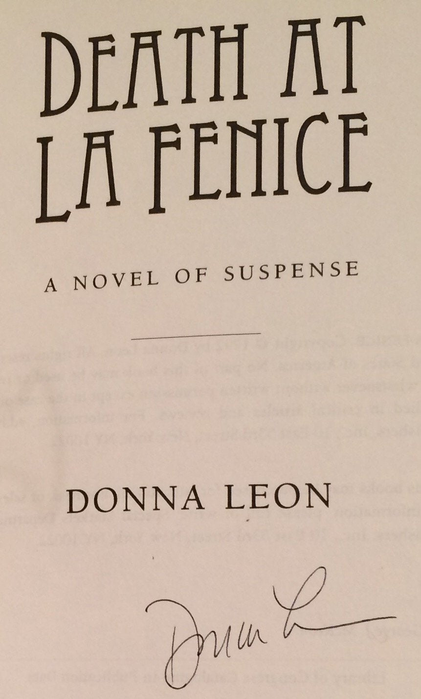 Death at La Fenice: A Novel of Suspense by Leon, Donna