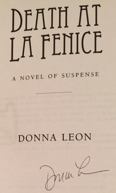 Death at La Fenice: A Novel of Suspense by Leon, Donna