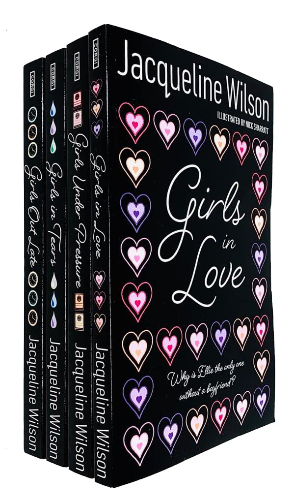 Jacqueline Wilson Girls Series 4 Books Collection Set (Girls in Love, Girls in Tears, Girls Under Pressure, Girls Out Late)
