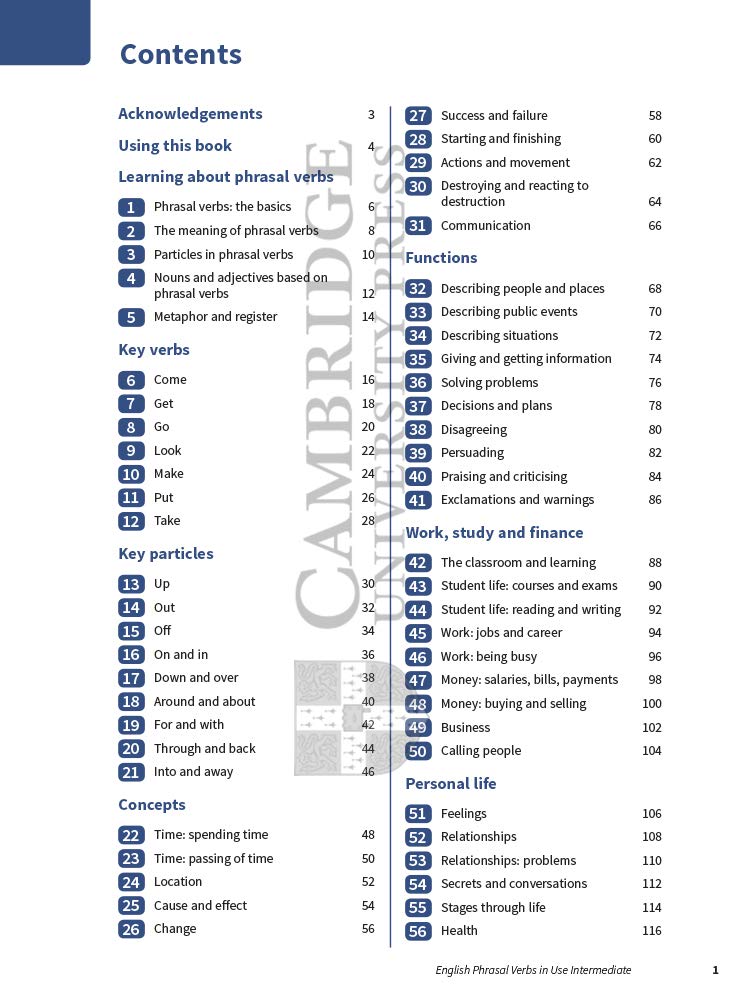 English Phrasal Verbs in Use Intermediate Book with Answers: Vocabulary Reference and Practice (Vocabulary in Use)
