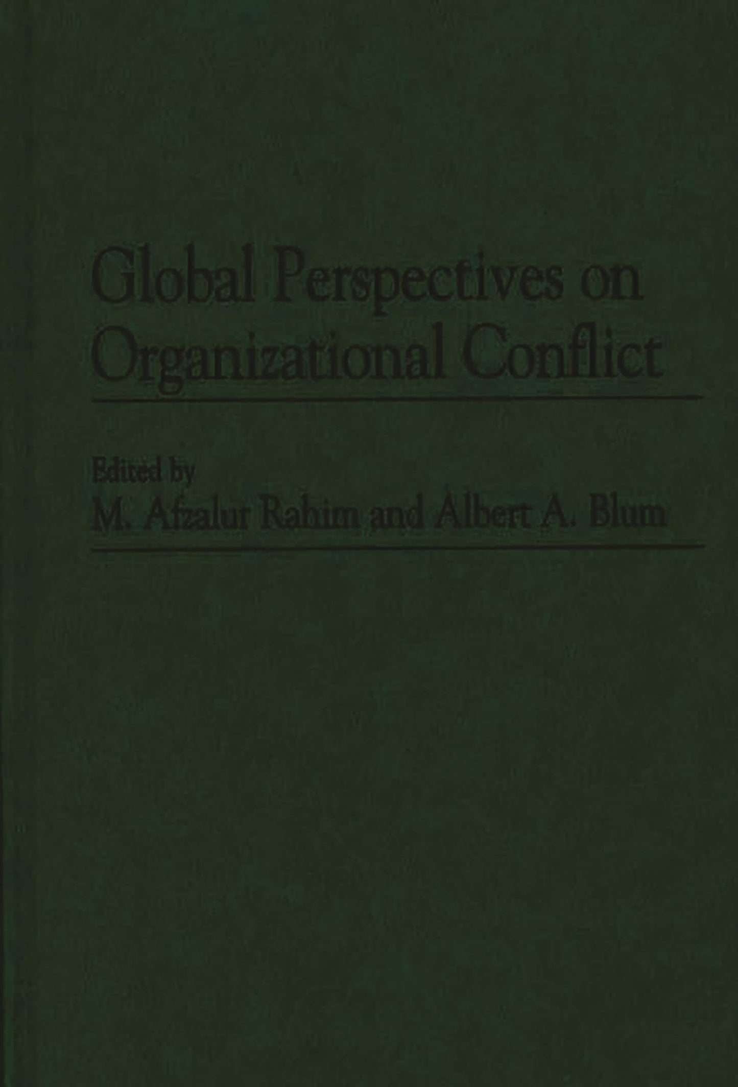 Global Perspectives on Organizational Conflict