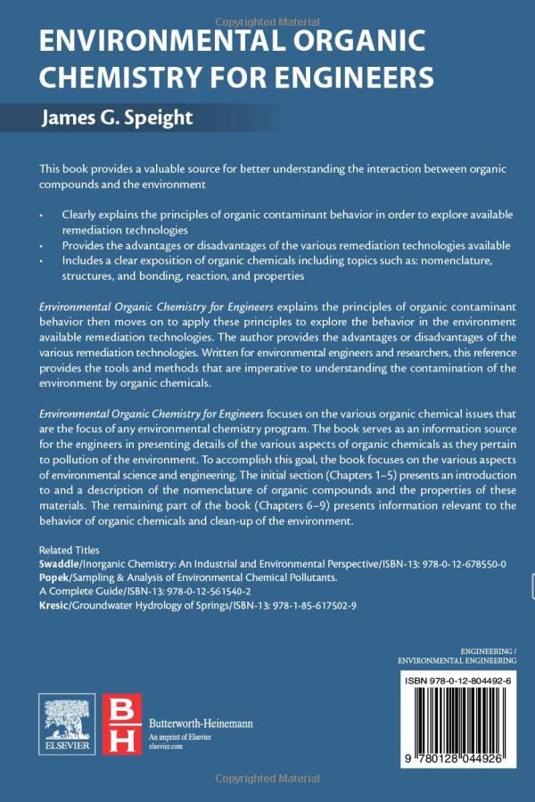 Environmental Organic Chemistry for Engineers