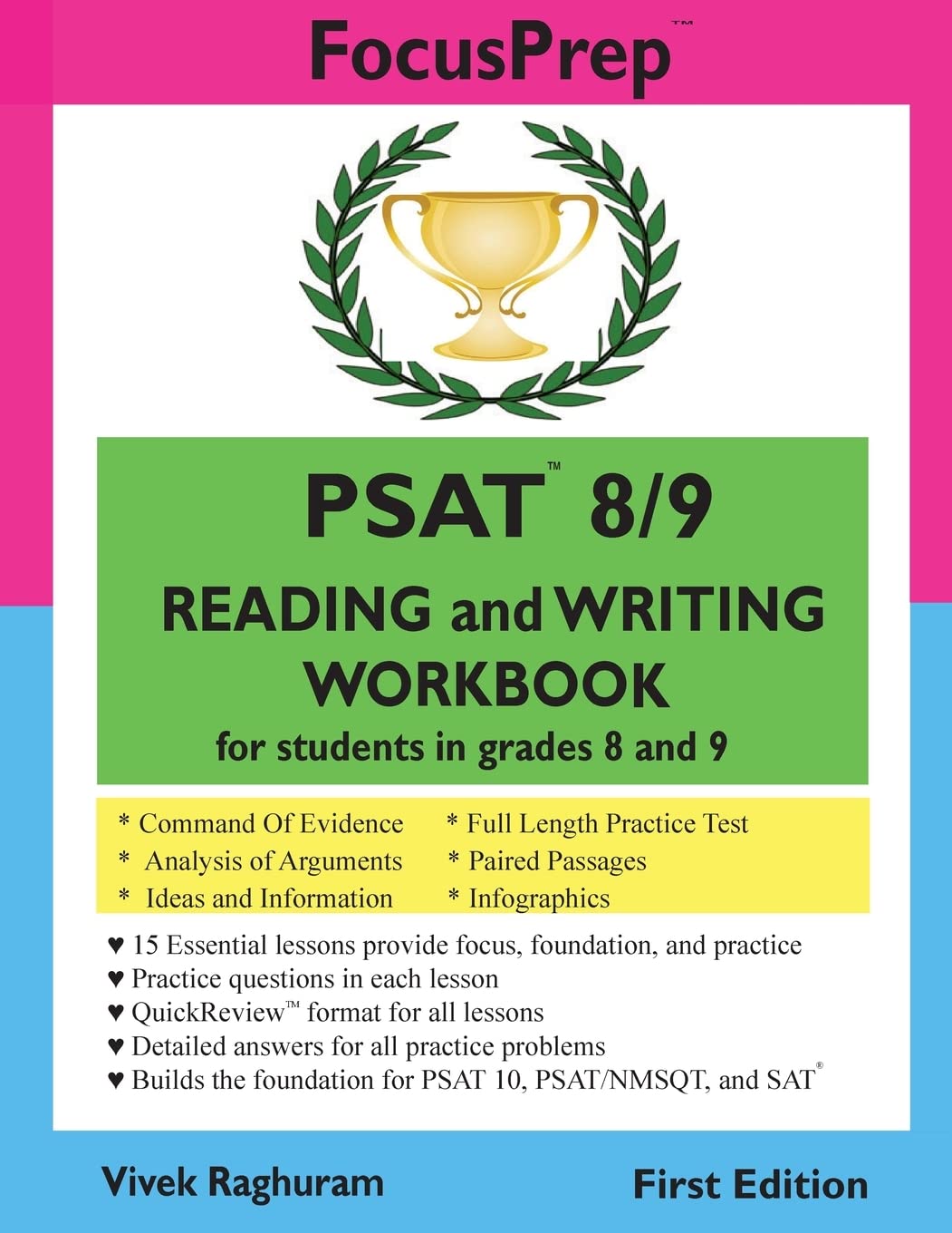 PSAT 8/9 READING and WRITING Workbook: for students in grades 8 and 9 (Focusprep)