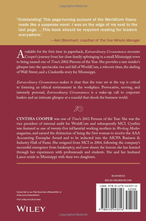 Extraordinary Circumstances: The Journey of a Corporate Whis