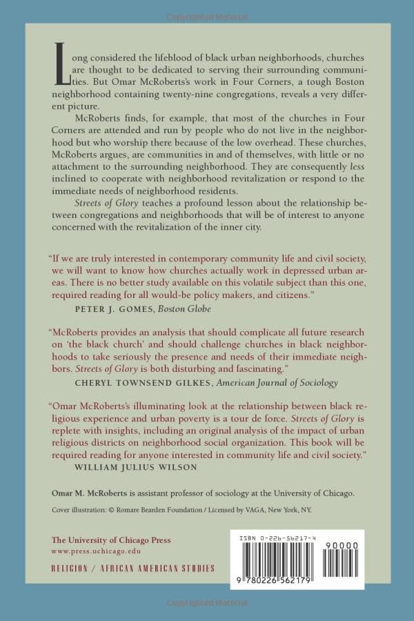 Streets of Glory: Church and Community in a Black Urban Neighborhood (Morality and Society Series)