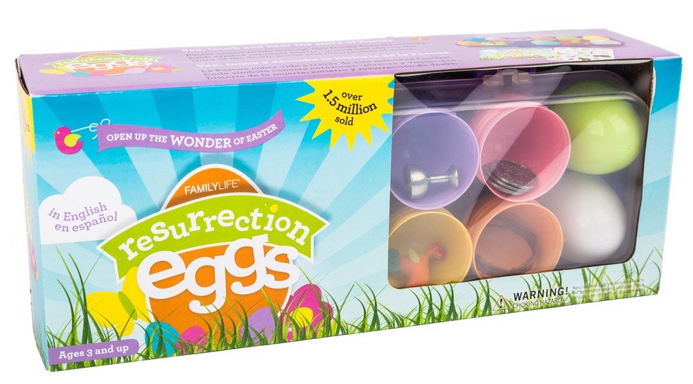 Family Life Resurrection Eggs - 12 Piece Easter Eggs Set with Booklet and Religious Figurines Inside - Tells The Story of Easter - Easter Eggs With Toys Inside - Eggs For Easter Egg Hunts