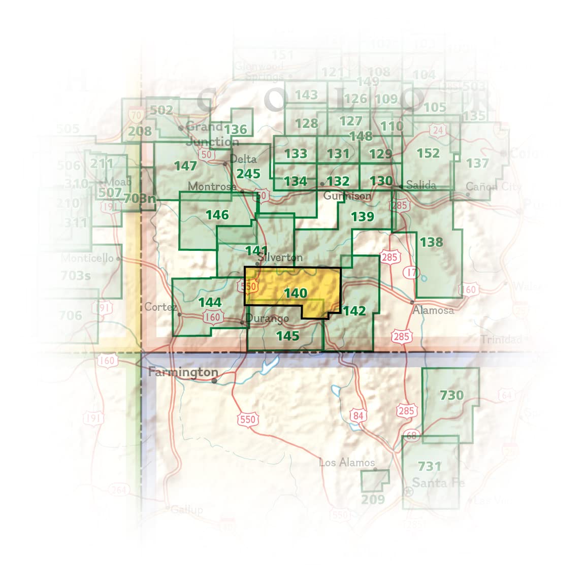 Weminuche Wilderness Map (National Geographic Trails Illustrated Map, 140)