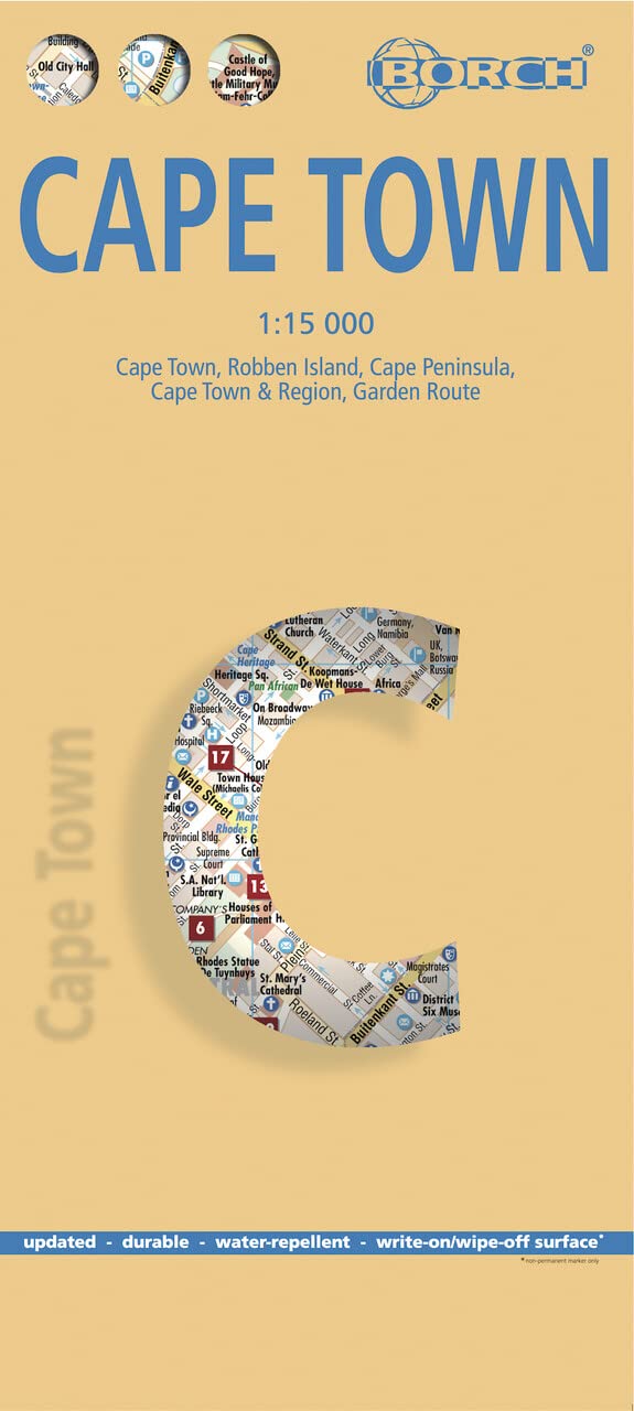 Laminated Cape Town Map by Borch (English Edition)