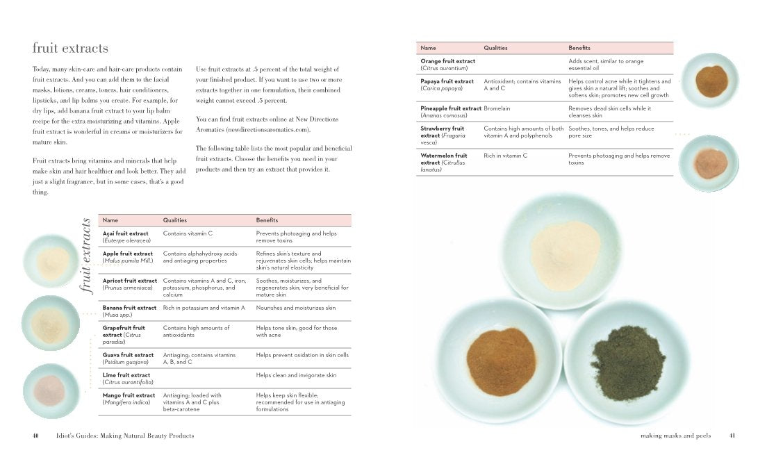Making Natural Beauty Products: Over 250 Easy-to-Follow Makeup and Skincare Recipes (Idiot's Guides)