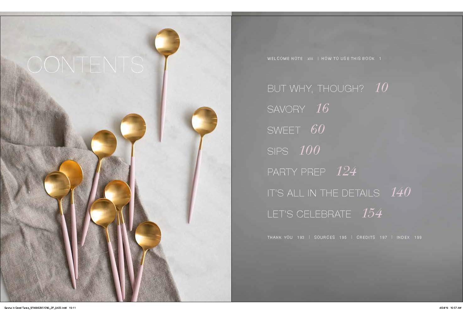 Sasha in Good Taste: Recipes for Bites, Feasts, Sips & Celebrations