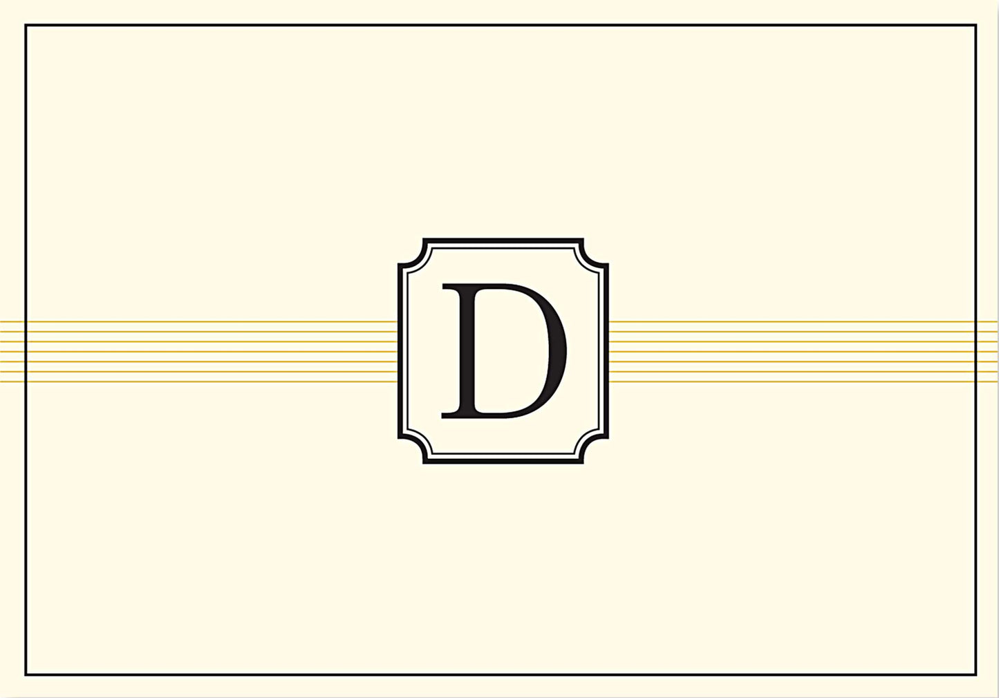 Monogram Note Cards: D (Stationery, Boxed Cards)