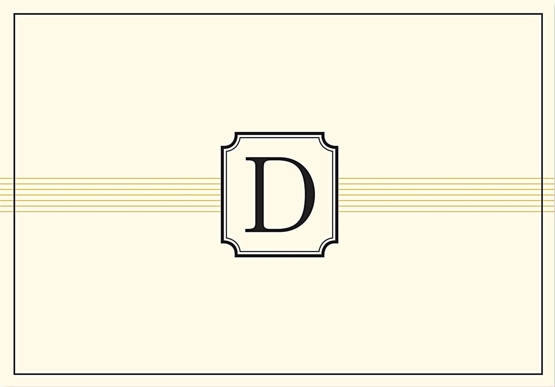 Monogram Note Cards: D (Stationery, Boxed Cards)