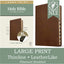 NLT Large Print Thinline Reference Bible, Filament Enabled (LeatherLike, Rustic Brown, Indexed, Red Letter): Includes Free Access to the Filament ... Notes, Devotionals, Worship Music, and Video
