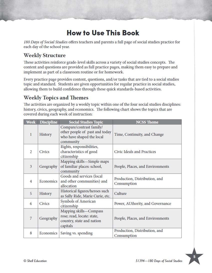 180 Days: Social Studies for Second Grade: Practice, Assess, Diagnose