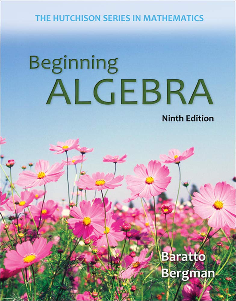 Beginning Algebra (Hutchison Series on Mathematics)