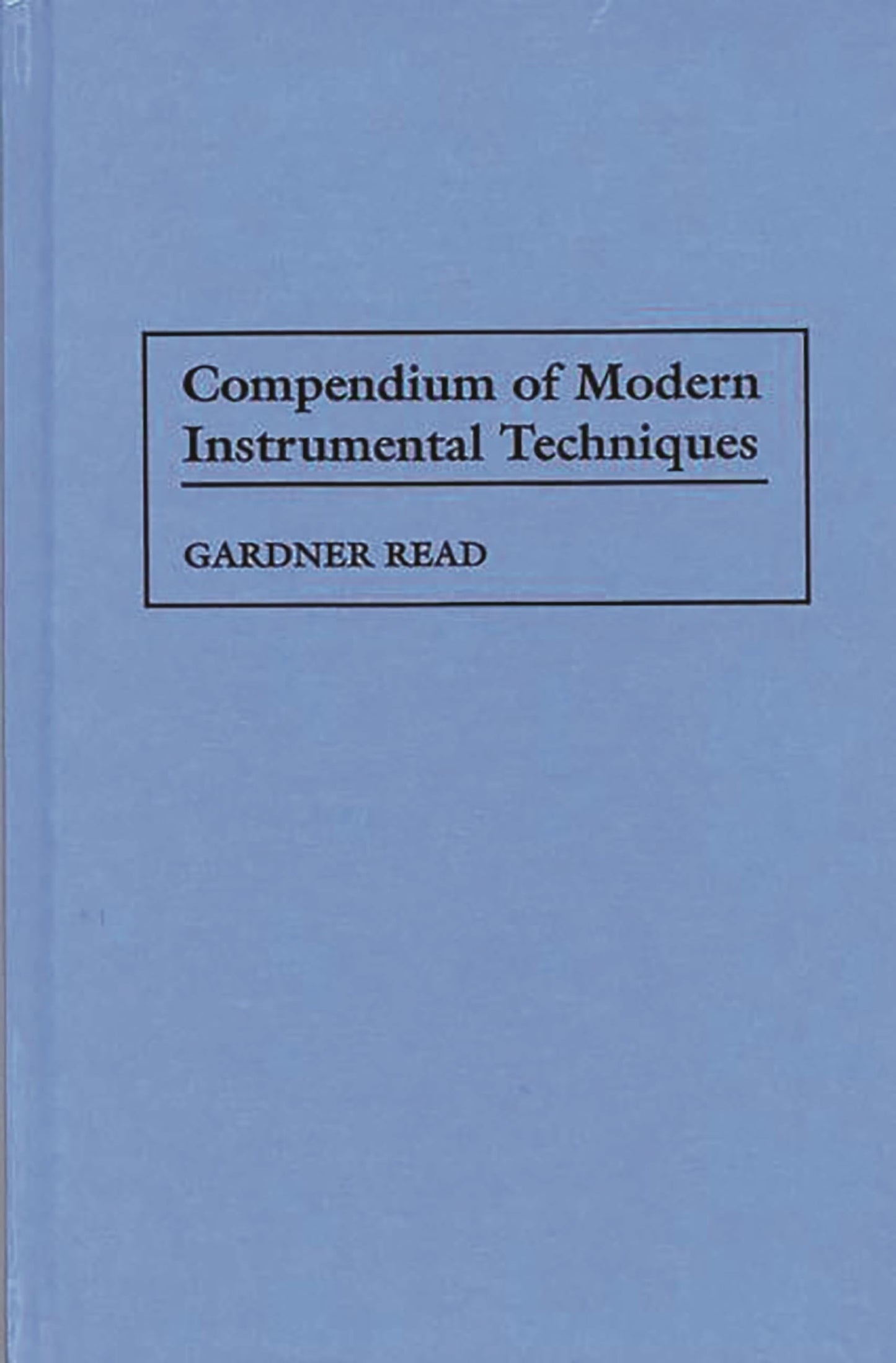 Compendium of Modern Instrumental Techniques