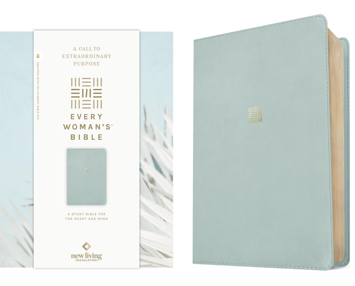 NLT Every Woman?s Bible, Filament Enabled (LeatherLike, Sky Blue, Red Letter)