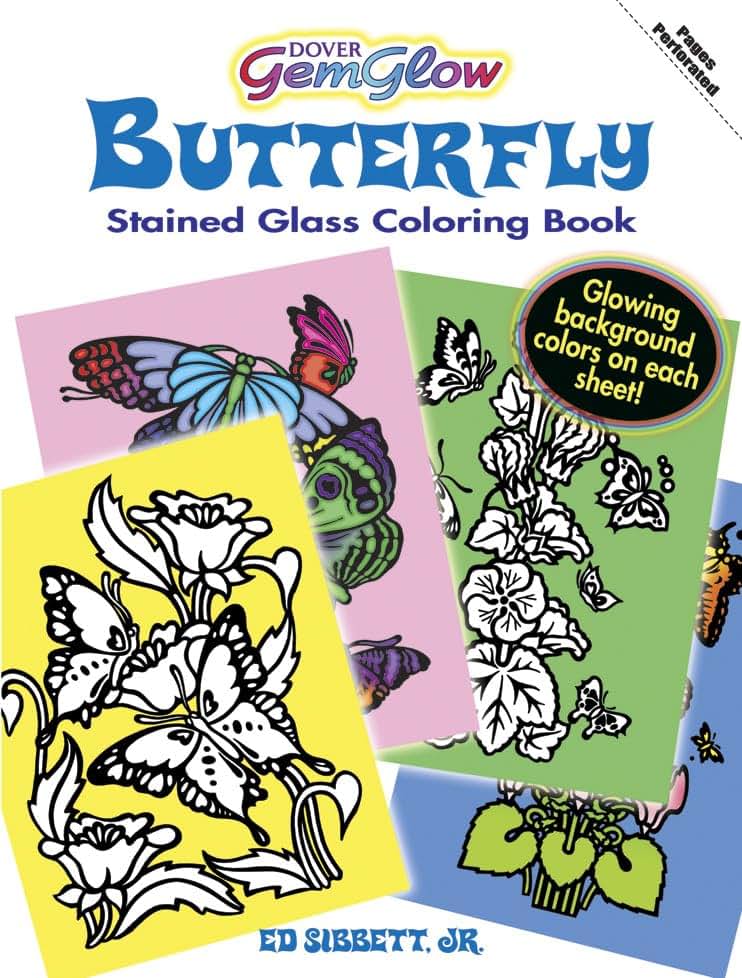 Butterfly GemGlow Stained Glass Coloring Book (Dover Butterfly Coloring Books)