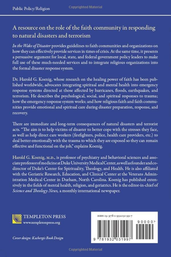 In the Wake of Disaster: Religious Responses to Terrorism and Catastrophe