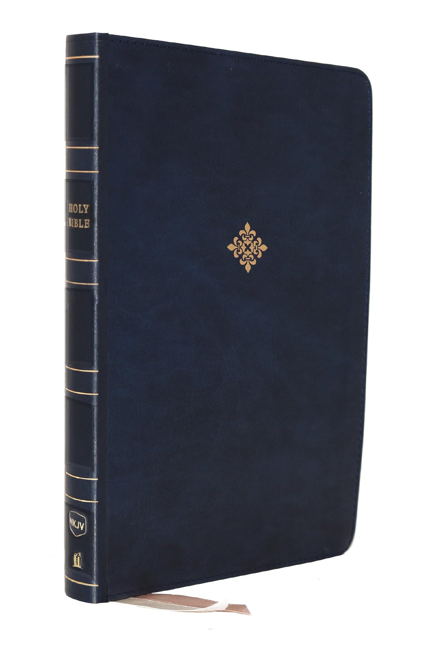 NKJV, Thinline Bible, Large Print, Leathersoft, Blue, Red Letter, Comfort Print: Holy Bible, New King James Version