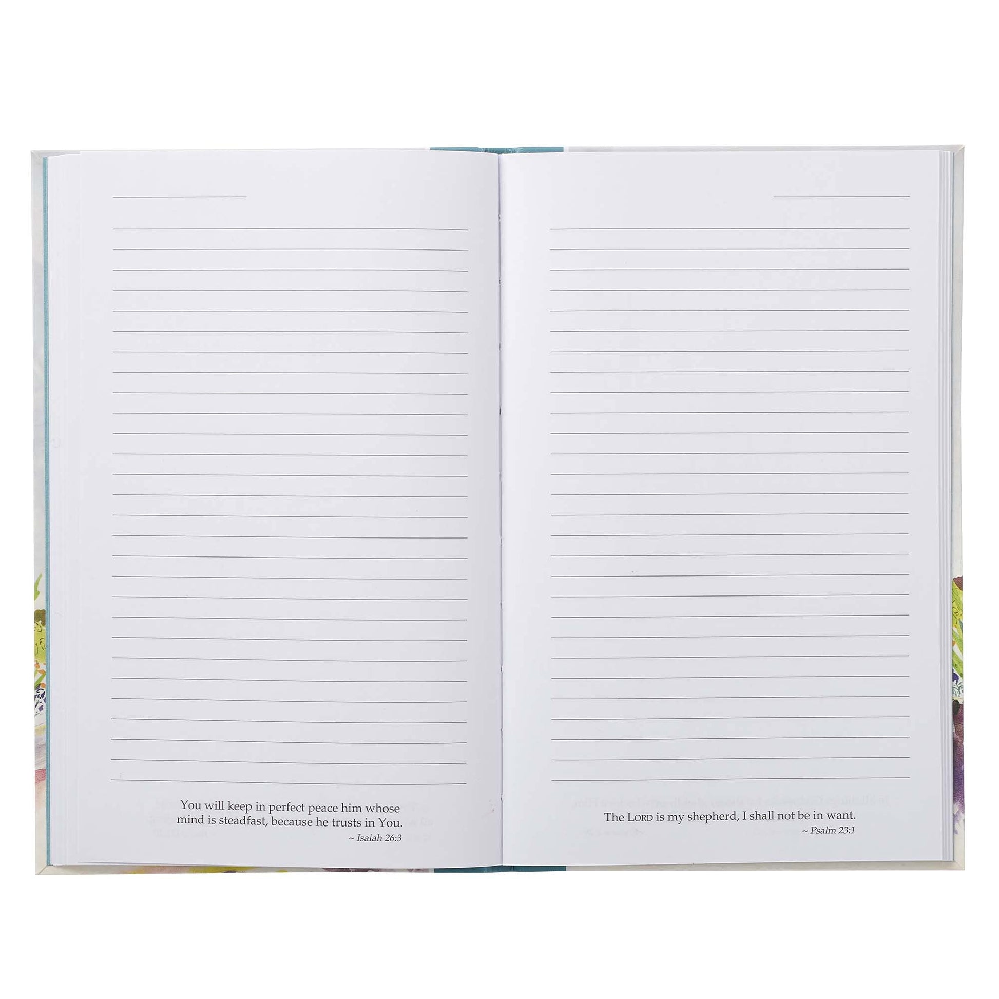 Christian Art Gifts Scripture Journal Goodness and Love Psalm 23:6 Bible Verse Floral Inspirational Notebook,128 Ruled Pages Flexcover 5.5? x 8.5?