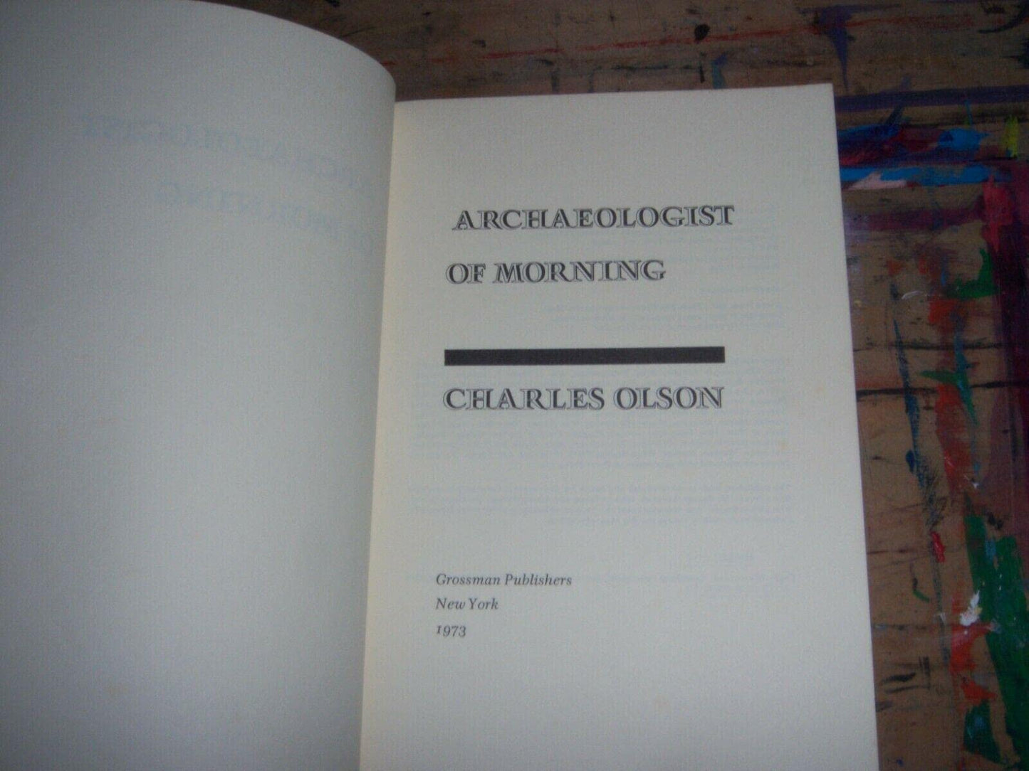 Archaeologist of Morning by Olson, Charles