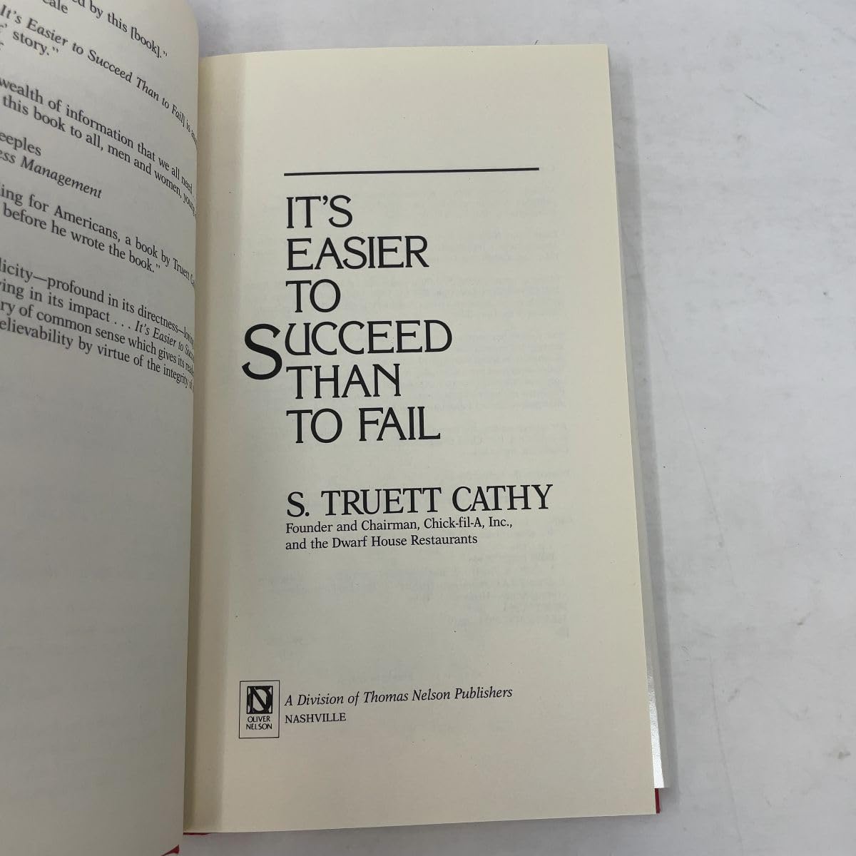 It's Easier to Succeed Than to Fail