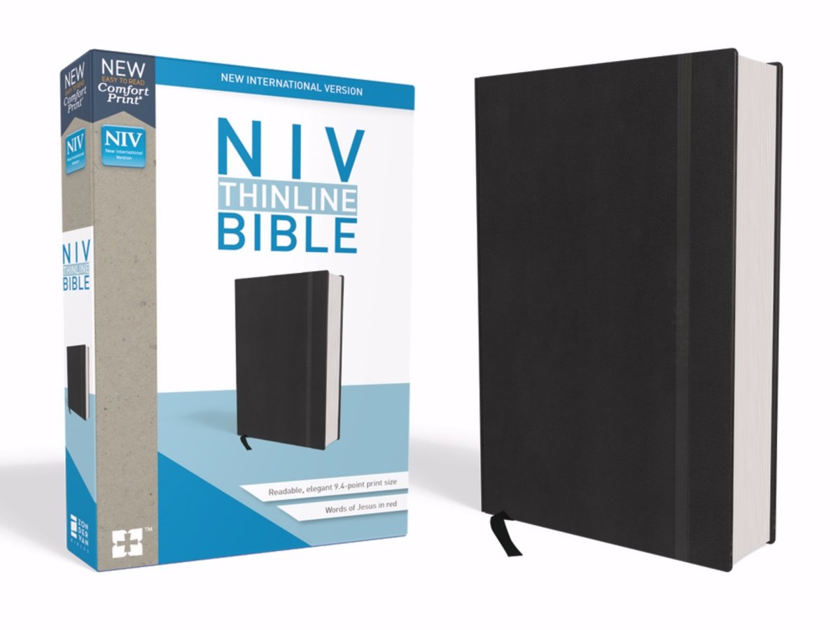NIV, Thinline Bible, Hardcover, Black, Red Letter Edition, C