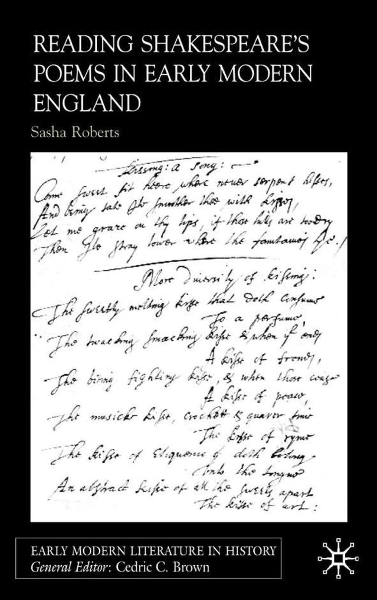 Reading Shakespeares Poems in Early Modern England (Early Modern Literature in History)