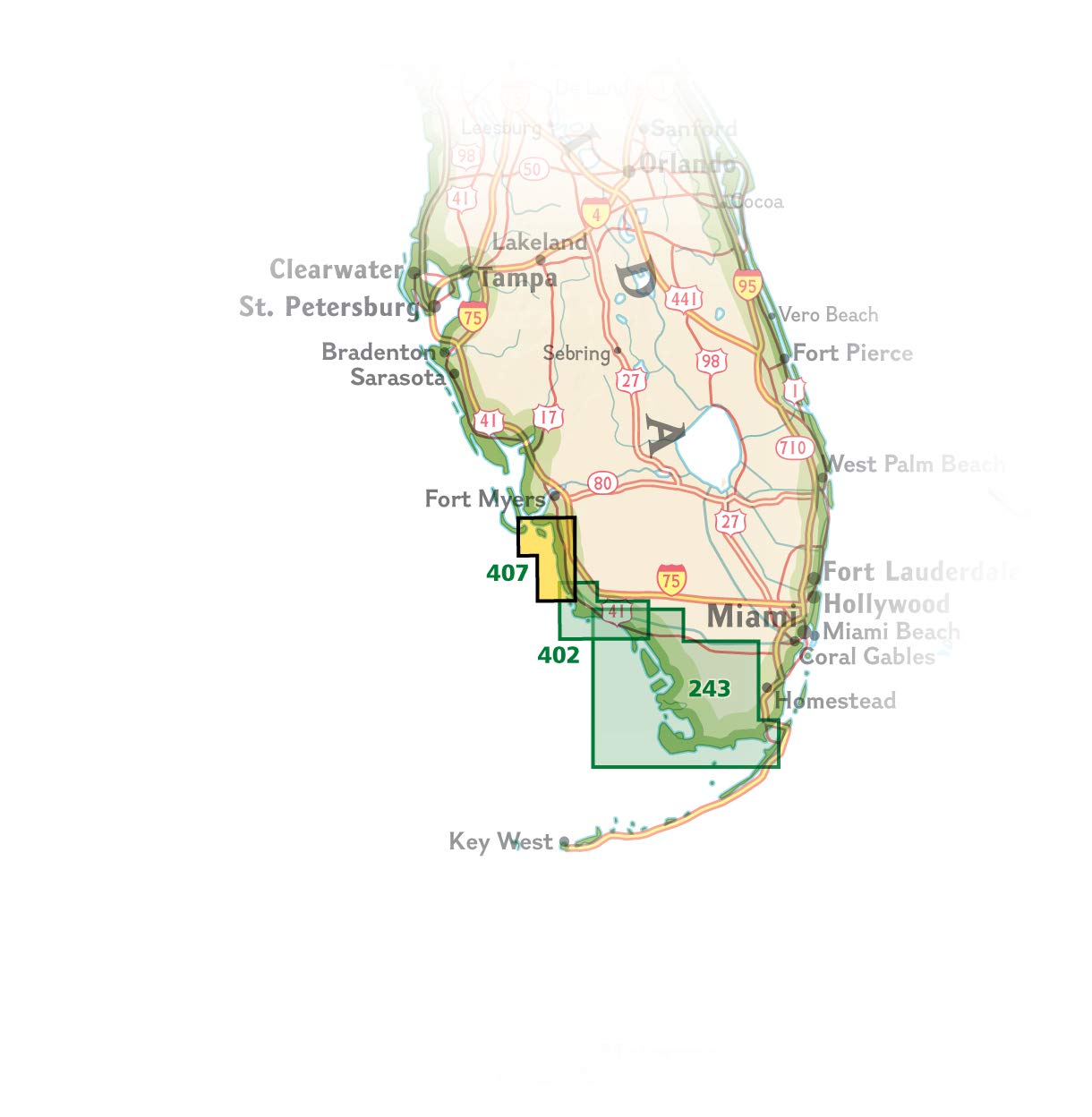 Fort Myers Beach, Naples Map (National Geographic Trails Illustrated Map, 407)