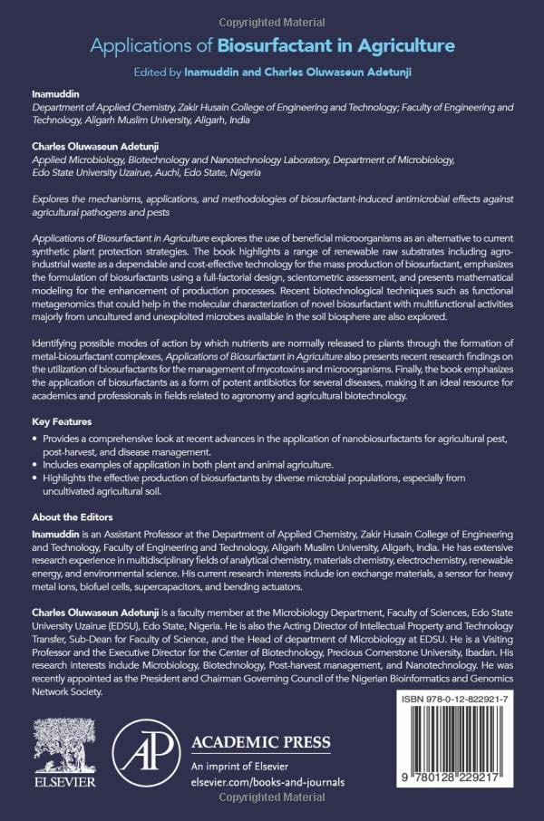 Applications of Biosurfactant in Agriculture