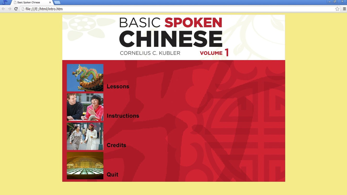 Basic Spoken Chinese: An Introduction to Speaking and Listening