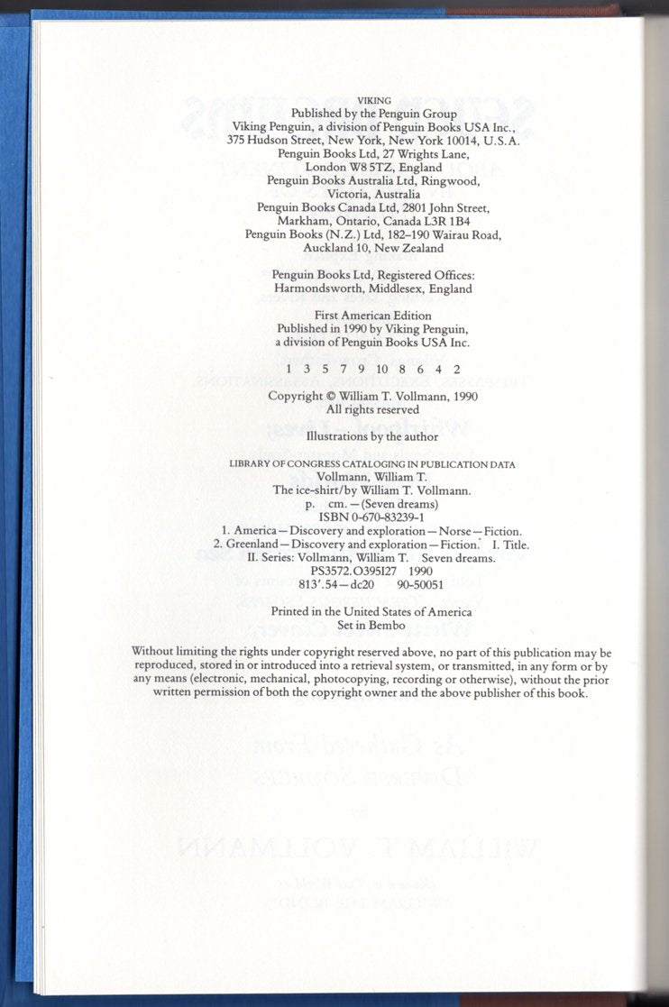 The Ice-shirt (Seven Dreams) by Vollmann, William