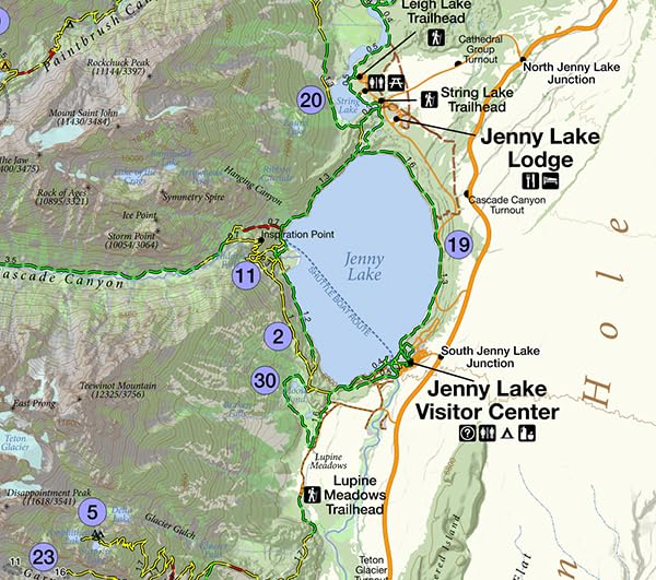 Day Hikes of Grand Teton National Park Map Guide